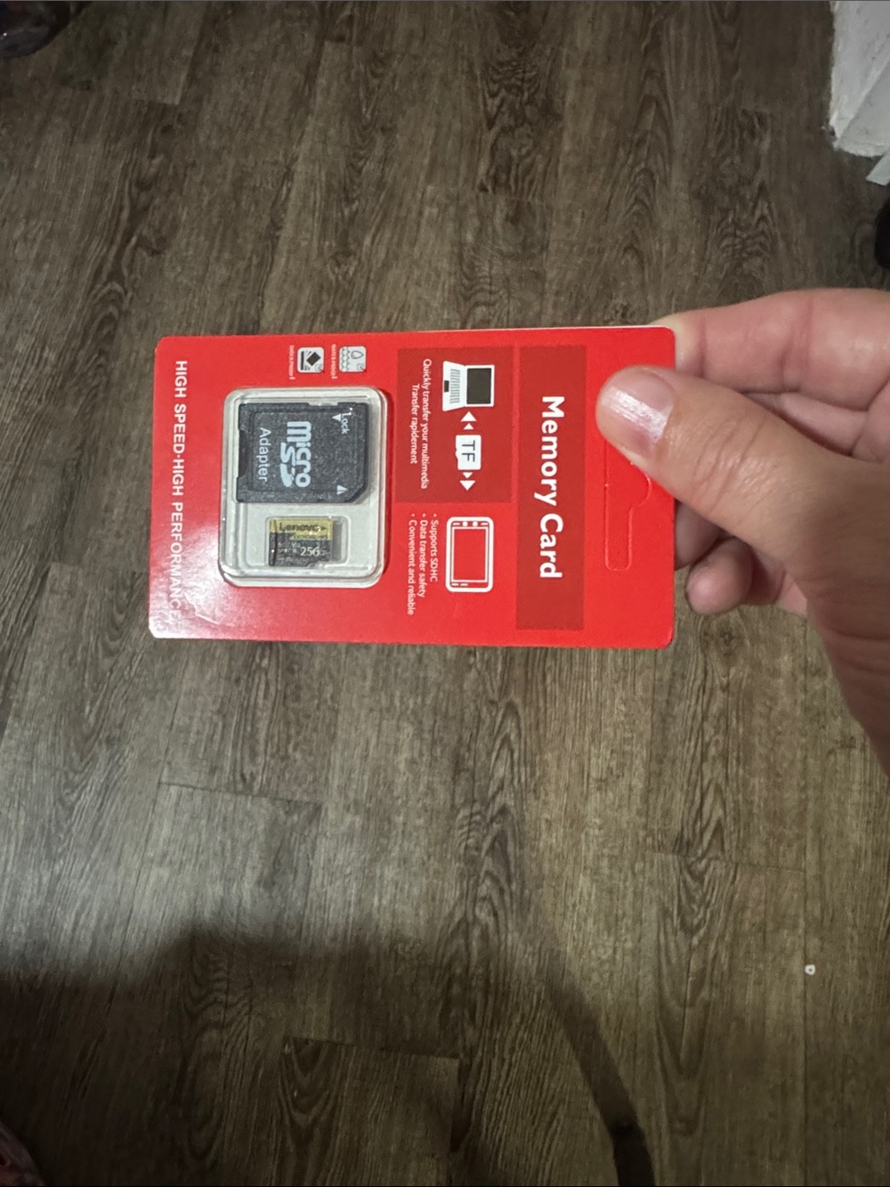 Lenovo Red microSD Card with SD Adapter